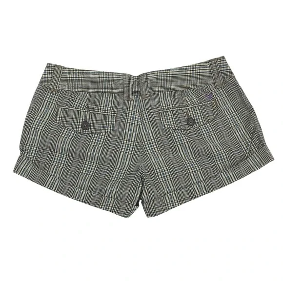 American Eagle Vintage Y2K Low Rise Plaid Print Micro Mini Shorts Size 8 Preppy - Picture 4 of 12